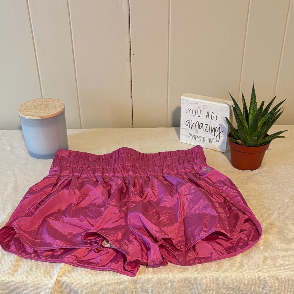 FP Movement by Free People Shiny Magenta Athletic Shorts